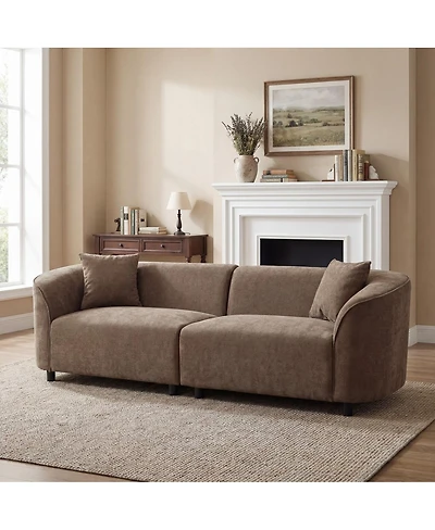 Streamdale Furniture 87" Curved Sofa: Plush, Streamlined, Durable