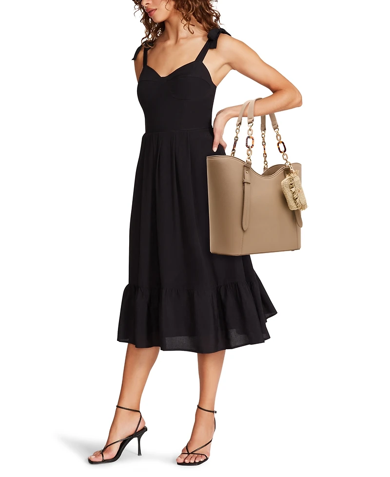 Anne Klein Medium Tortoise Chain Tote Handbag