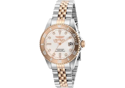 Invicta Women's 29193 Pro Diver Quartz 3 Hand White Dial Watch