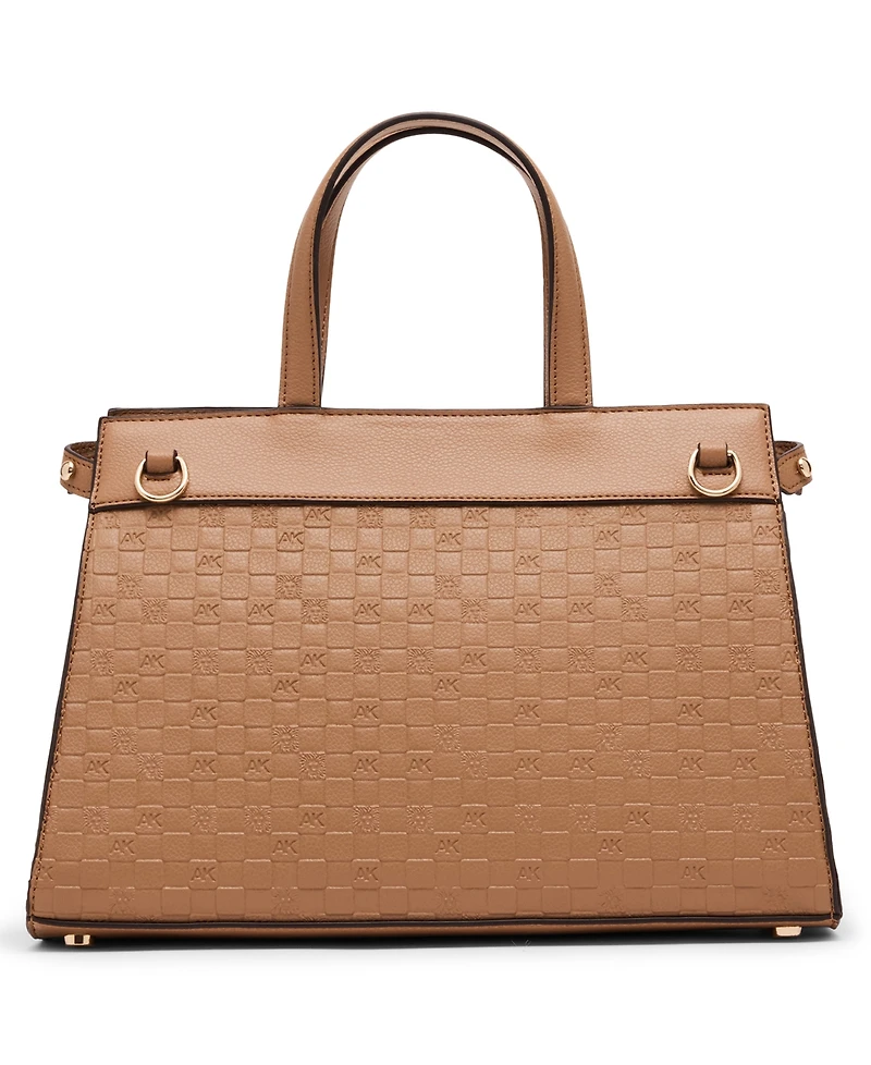 Anne Klein Medium Convertible Embossed Satchel Handbag