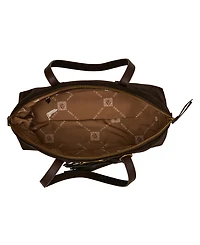 Anne Klein Faux Suede Medium Horse Bit Bowler Handbag