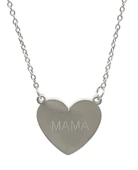 Adornia Silver 2-Piece Mama Heart Pendant Necklace Set