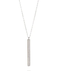 Adornia Cubic Zirconia Silver 3-Piece Bar Tennis Set