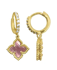 Adornia Mother-of-Pearl Gold 2-Piece Pink Flower Set