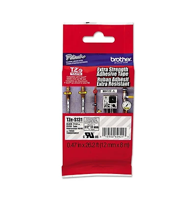 Brother P-Touch TZES131 0.47 in. x 26.2 ft. TZe Standard Adhesive Laminated Labeling Tape