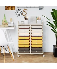 Gouun 20-Drawer Rolling Storage Organizer Cart with Metal Frame