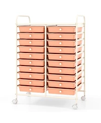 Gouun 20-Drawer Rolling Storage Cart with Removable Drawers and Locking Wheels