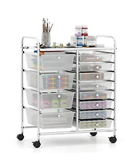 Gouun 12-Drawer Utility Rolling Cart with Tiered Storage