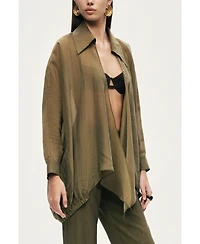 Nocturne Women's Fluid Open-Front Shirt
