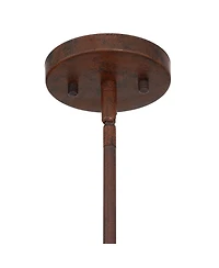 Franklin Iron Works Fable Wide and Antique Brass Mini Pendant Light