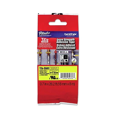 Brother P-Touch TZES641 0.7 in. x 26.2 ft. TZe Standard Adhesive Laminated Labeling Tape