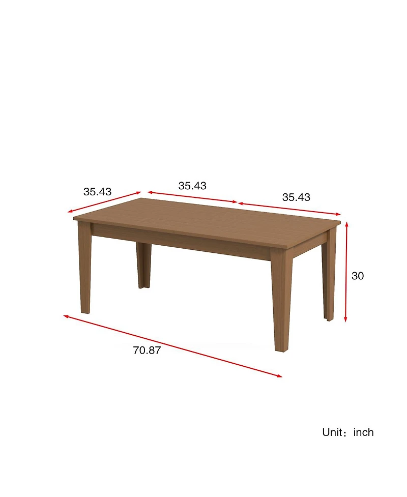 Streamdale Furniture Dining Table, 106.3 Inch Large Extendable Kitchen Table
