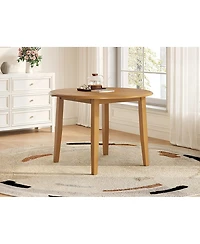 Streamdale Furniture Extendable Round Dining Table for Small Spaces