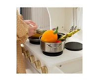 Tiny Land Wooden Play Kitchen with Storage for Creative Toddlers