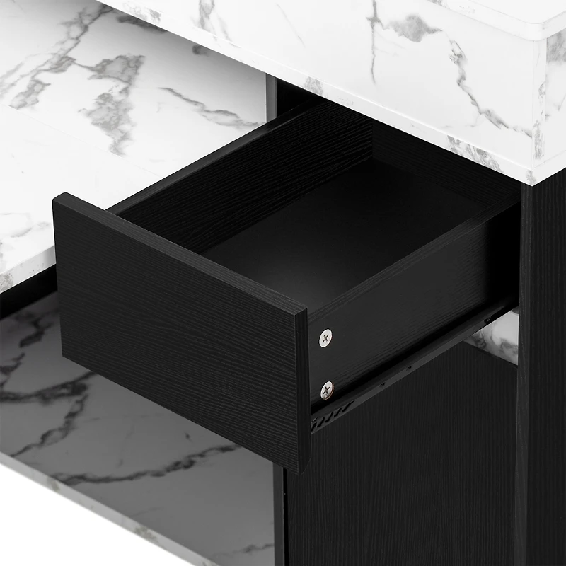 Streamdale Furniture Extendable Kitchen Island with Storage and Power