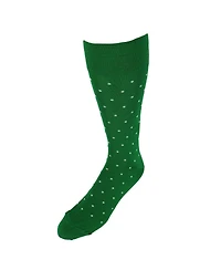 Trafalgar Men's Leo Polka Dot Mercerized Cotton Mid-Calf Socks