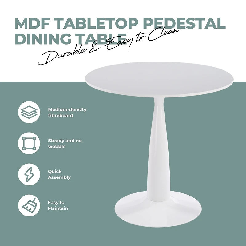 Streamdale Furniture Tulip-Style Minimalist Dining & Coffee Table