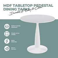 Streamdale Furniture Tulip-Style Minimalist Dining & Coffee Table