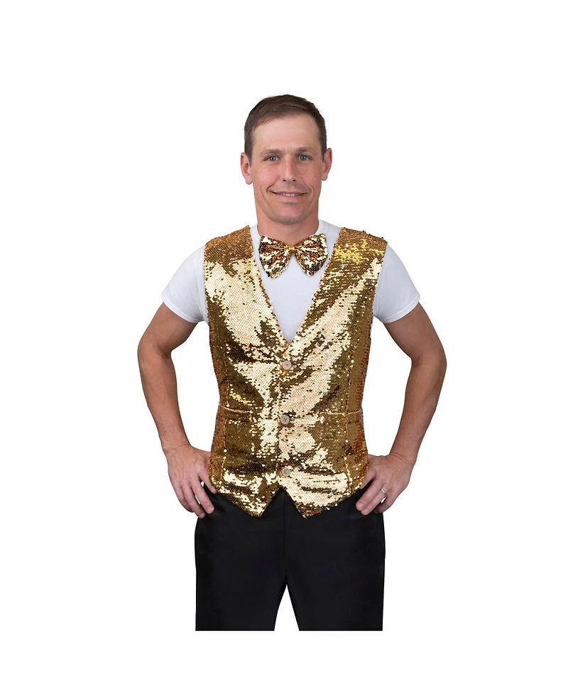 Dress Up America Sequin Vest with Bowtie