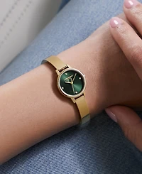 Olivia Burton Women's Mini Classic Gold Tone Stainless Steel Bangle Bracelet Watch, 23mm