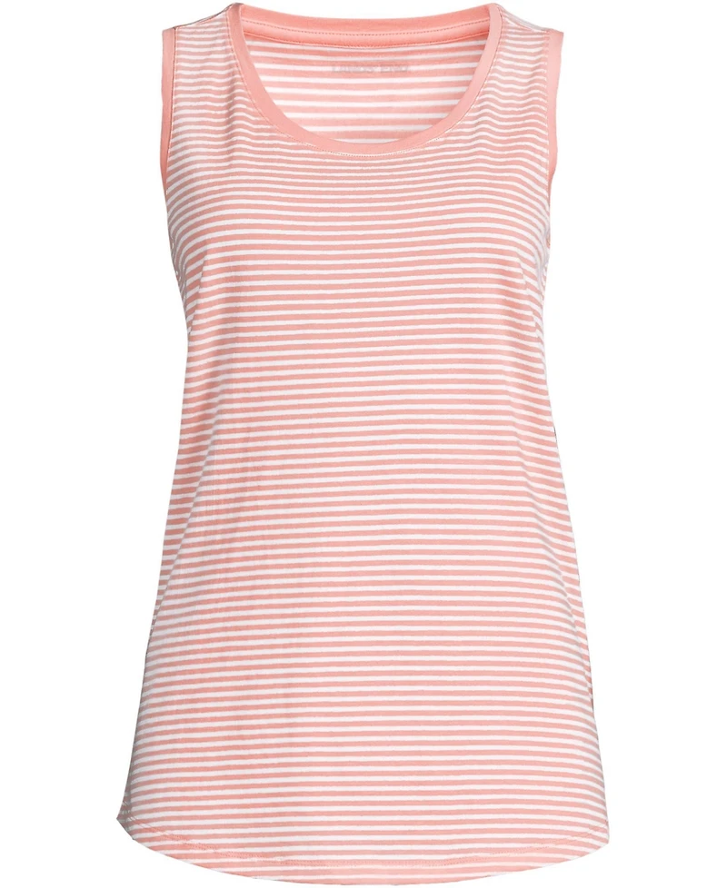 Lands' End Women's Tall Supima Cotton Tunic Tank Top