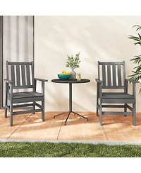 Sugift Set of 2 Patio Dining Chairs with Wide Armrests