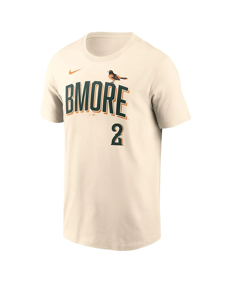 Nike Men's Gunnar Henderson Natural Baltimore Orioles 2026 City Connect Name & Number T-Shirt