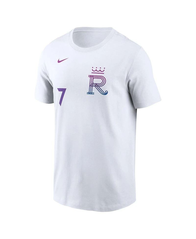 Nike Men's Bobby Witt Jr. White Kansas City Royals 2026 Connect Name & Number T-Shirt