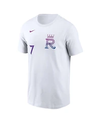 Nike Men's Bobby Witt Jr. White Kansas City Royals 2026 Connect Name & Number T-Shirt