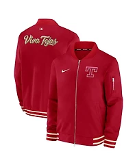 Nike Men's Red Texas Rangers 2026 City Connect Authentic Collection Relaxed Full-Zip Bomber Jacket
