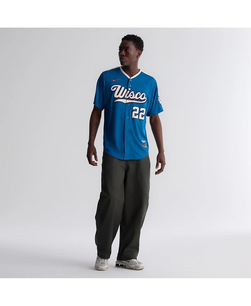 Nike Men's Christian Yelich Mineral Blue Milwaukee Brewers 2026 City Connect Stadium Jersey