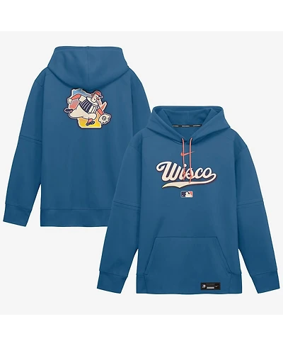 Nike Men's Blue Milwaukee Brewers 2026 City Connect Authentic Collection Therma-fit Hoodie