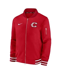 Nike Men's Red Cincinnati Reds 2026 City Connect Authentic Collection Relaxed Full-Zip Bomber Jacket