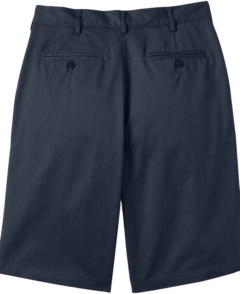 Lands' End Men's Long Plain Front Blend Chino Shorts