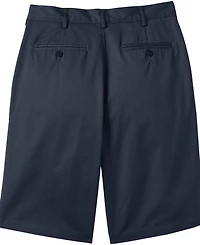 Lands' End Men's Long Plain Front Blend Chino Shorts