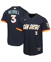 Nike Big Boys and Girls Jackson Merrill Black San Diego Padres 2026 City Connect Stadium Jersey