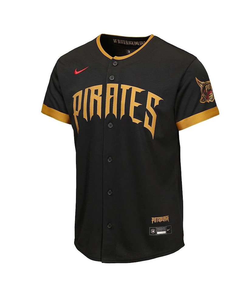 Nike Big Boys and Girls Black Pittsburgh Pirates 2026 City Connect Stadium Jersey