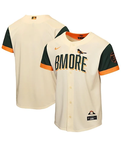 Nike Big Boys and Girls Cream Baltimore Orioles 2026 City Connect Stadium Jersey