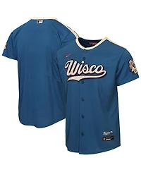 Nike Big Boys and Girls Blue Milwaukee Brewers 2026 City Connect Stadium Jersey