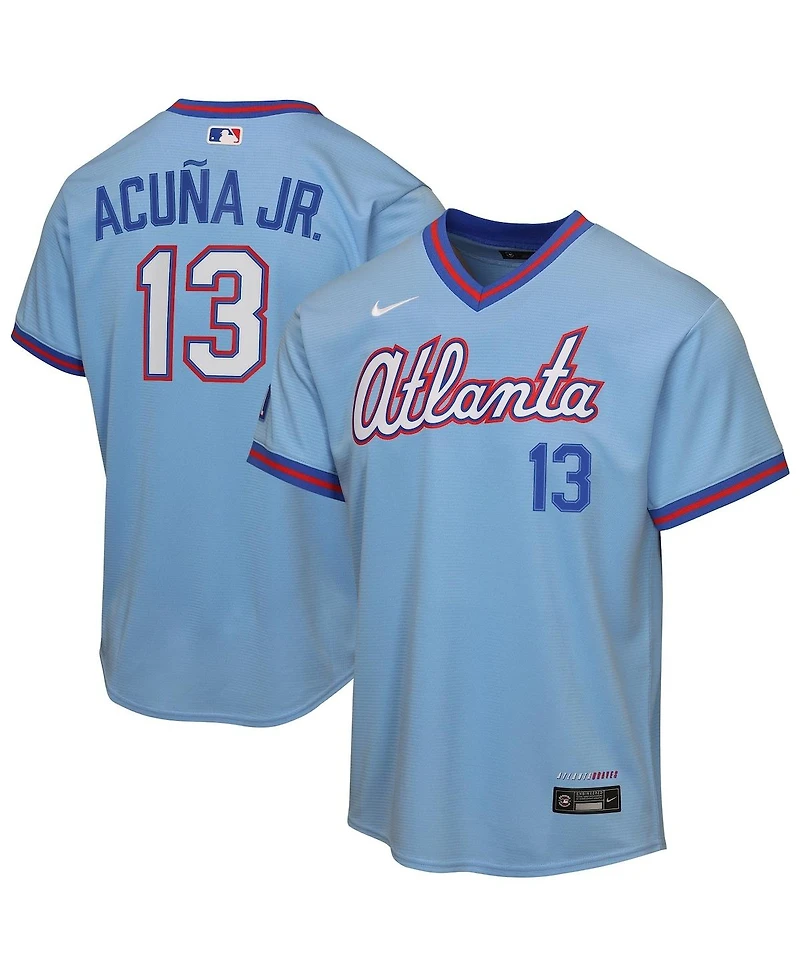 Nike Big Boys and Girls Ronald Acuna Jr. Light Blue Atlanta Braves 2026 City Connect Stadium Jersey