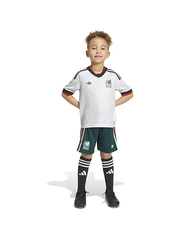 Adidas Toddler White Mexico National Team 2026 Away Replica Kit Set