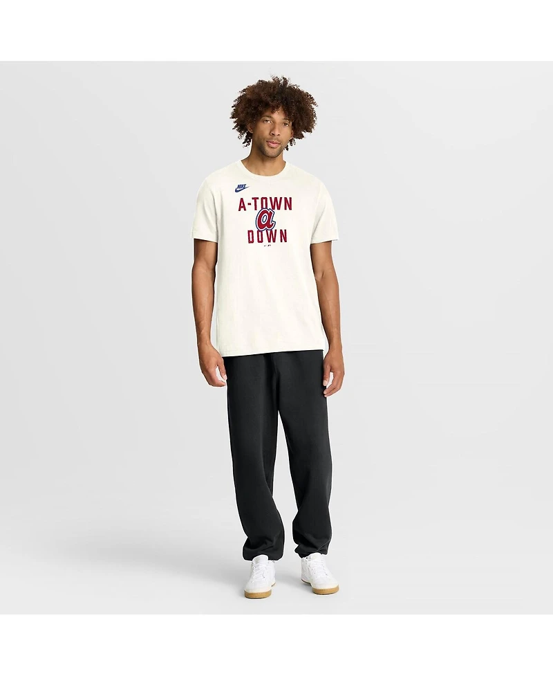 Nike Men's Cream Atlanta Braves Cooperstown Collection ‘70s Inspired T-Shirt