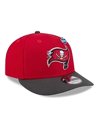 New Era Men's Red/Pewter Tampa Bay Buccaneers 2026 Nfl Draft On Stage Pre-Curved 9FIFTY Snapback Hat