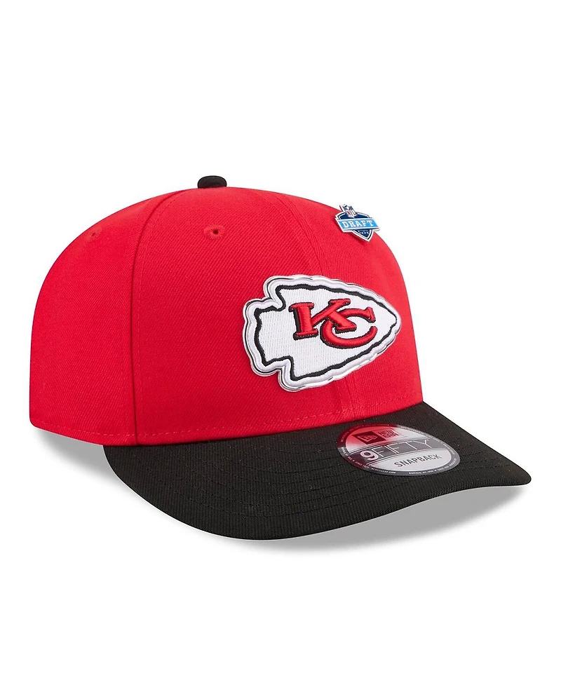 New Era Men's Red/Black Kansas City Chiefs 2026 Nfl Draft On Stage Pre-Curved 9FIFTY Snapback Hat