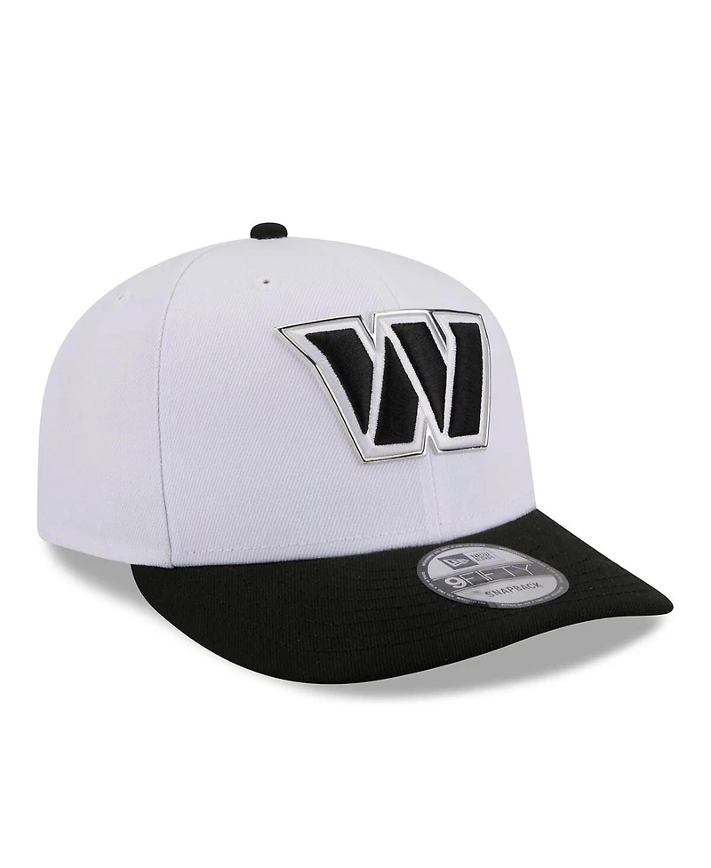 New Era Men's White/Black Washington Commanders 2026 Nfl Draft Pre-Curved 9FIFTY Snapback Hat