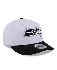 New Era Men's White/Black Seattle Seahawks 2026 Nfl Draft Pre-Curved 9FIFTY Snapback Hat