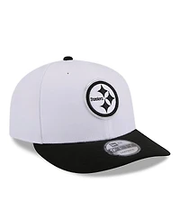 New Era Men's White/Black Pittsburgh Steelers 2026 Nfl Draft Pre-Curved 9FIFTY Snapback Hat