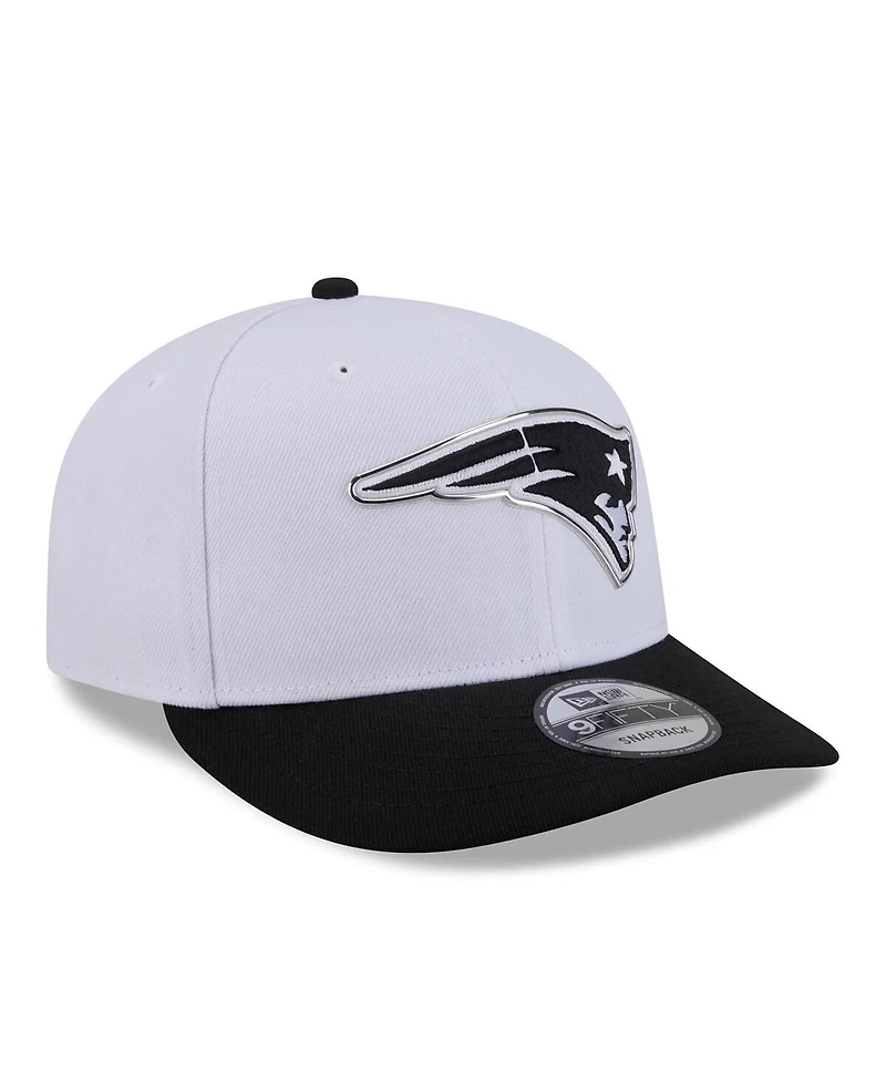 New Era Men's White/Black New England Patriots 2026 Nfl Draft Pre-Curved 9FIFTY Snapback Hat