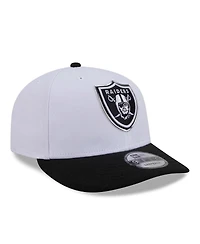 New Era Men's White/Black Las Vegas Raiders 2026 Nfl Draft Pre-Curved 9FIFTY Snapback Hat
