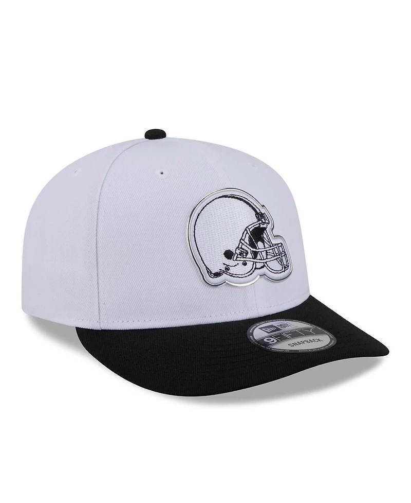 New Era Men's White/Black Cleveland Browns 2026 Nfl Draft Pre-Curved 9FIFTY Snapback Hat